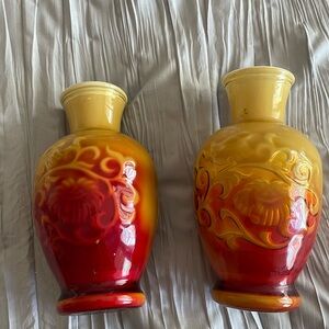 Avon fragrance vase pair